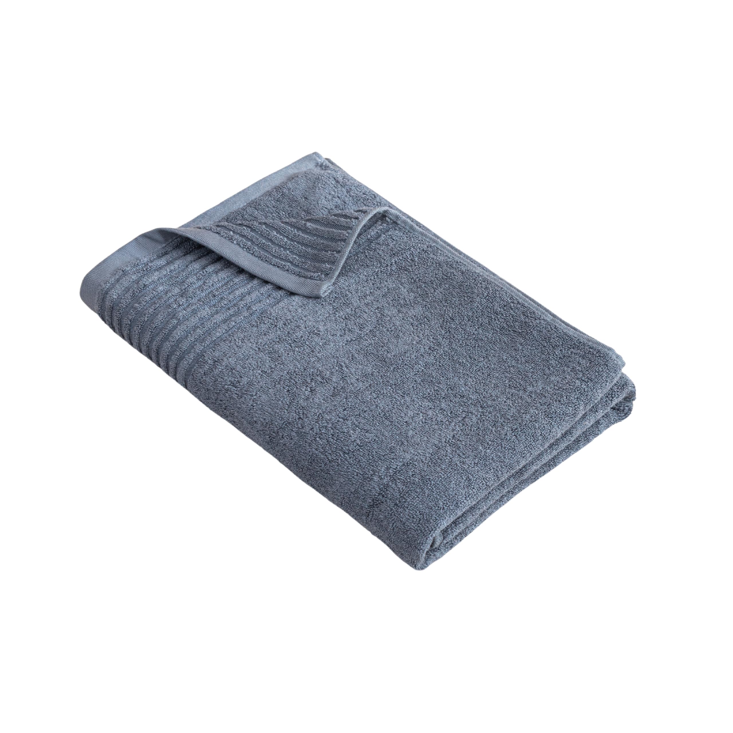 Toalla de baño de Lujo 100% bambú, 90 x 180 cm, bambú Natural, Altamente Absorbente, de Secado rápido e hipoalergénica (Eclipse Navy)
