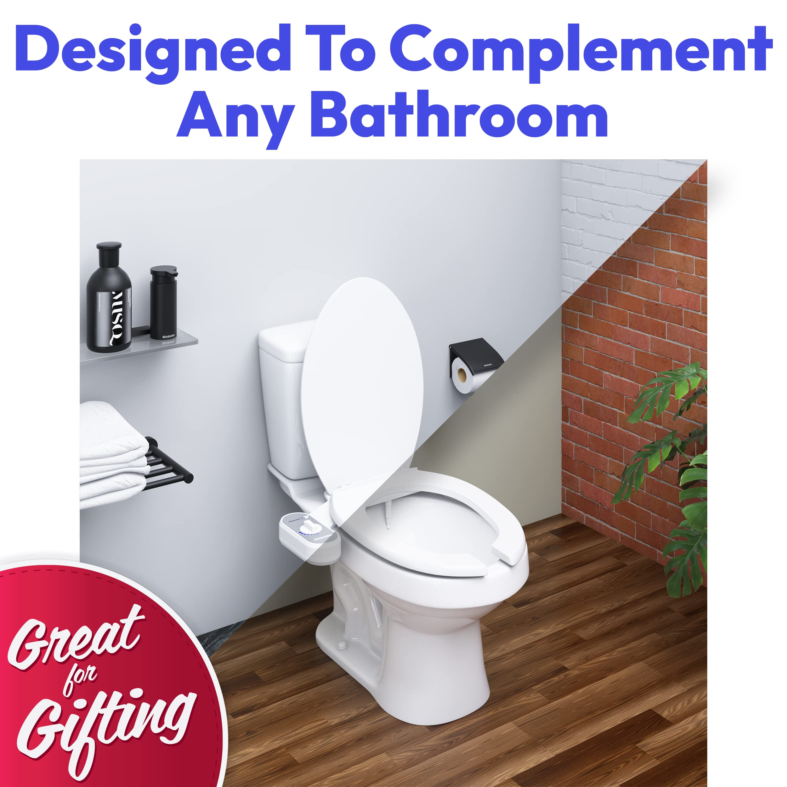 Greenco Bidet Attachment for Toilet Water Sprayer for Toilet Seat, Easy