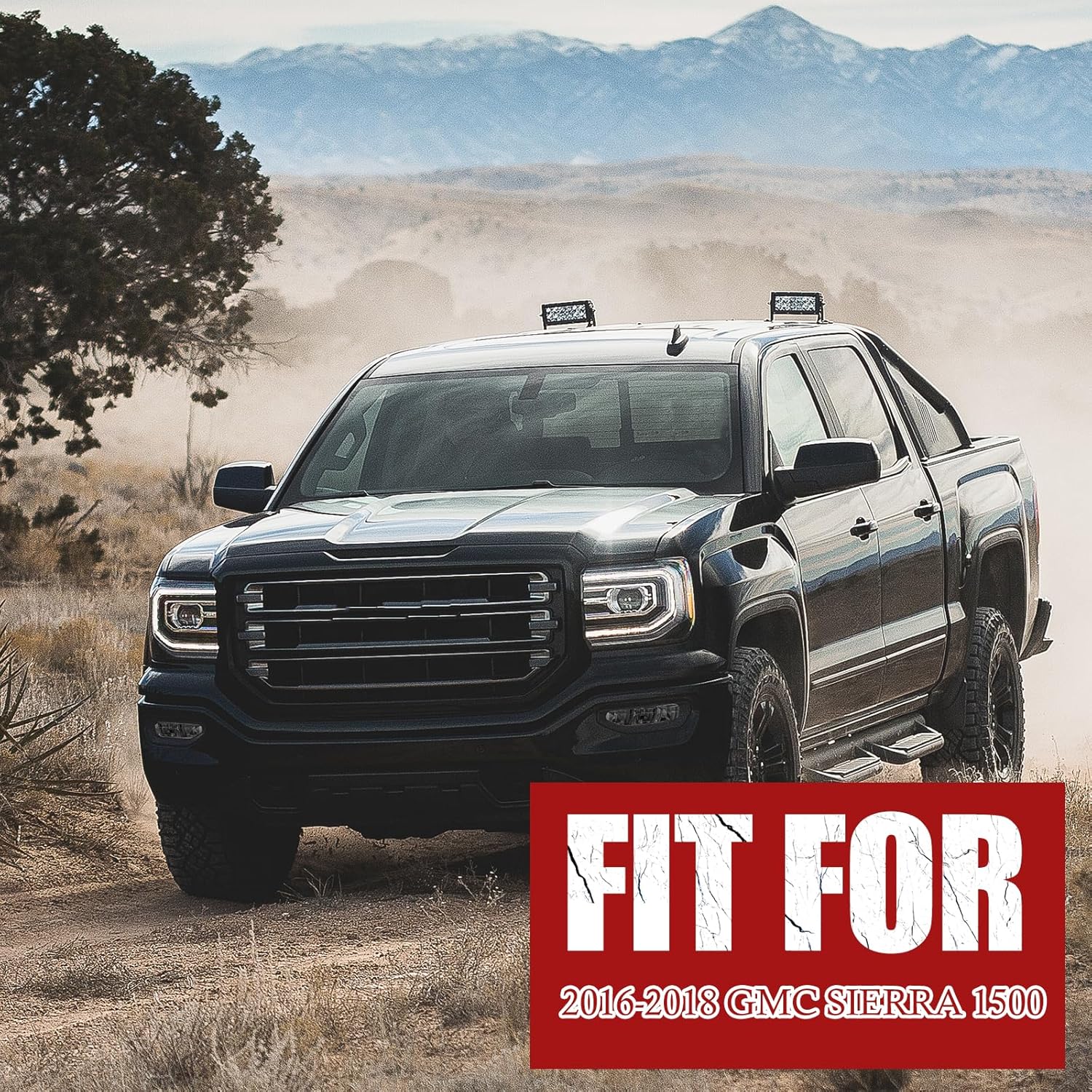 BUNKER INDUST LED Fog Lights Compatible with 2016 2017 2018 GMC Sierra 1500, Bumper Driving Fog Lamp Kit Replacement Foglight (1 Pair)