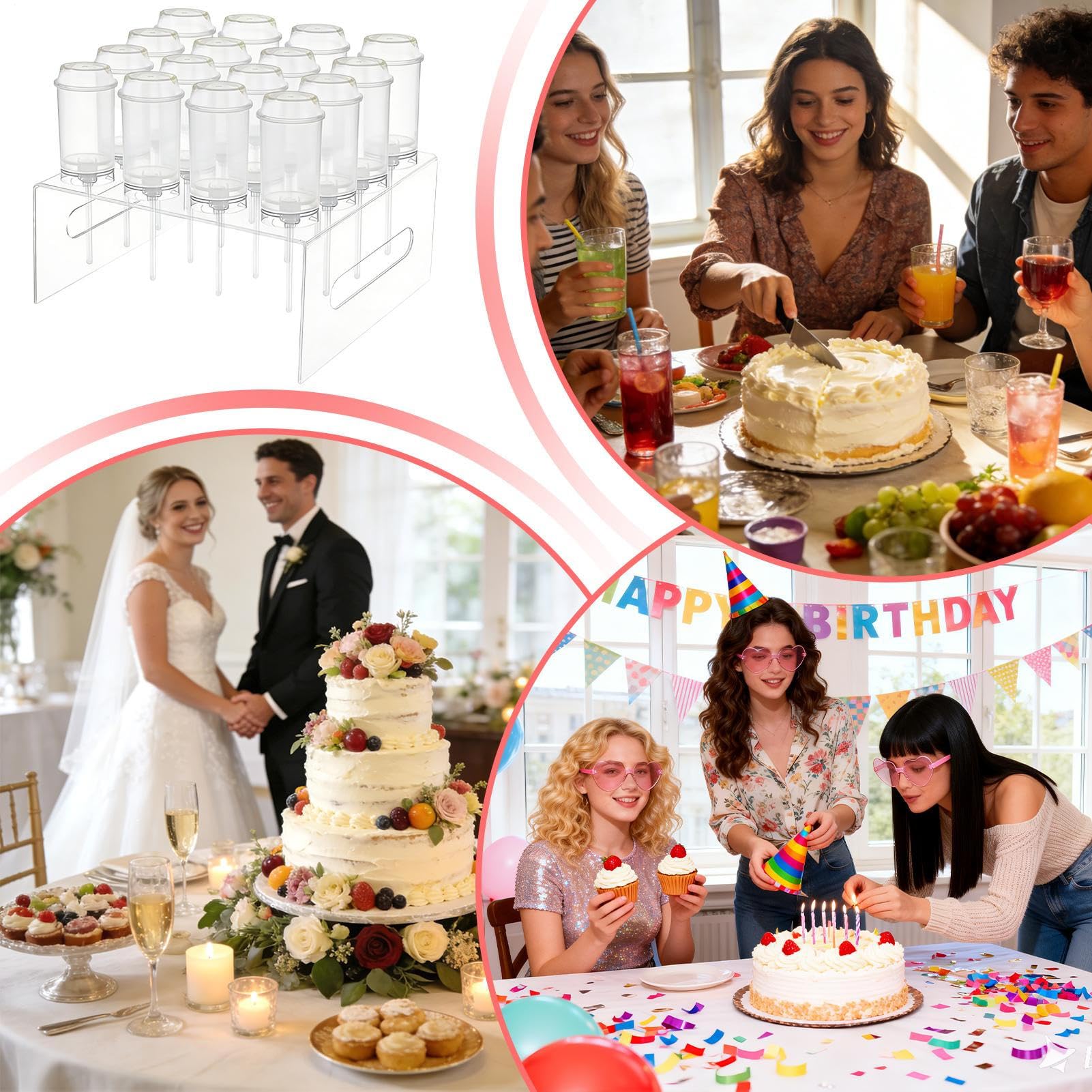 Stampo push up per cake pop, da dessert, supporto push pop con supporto e
