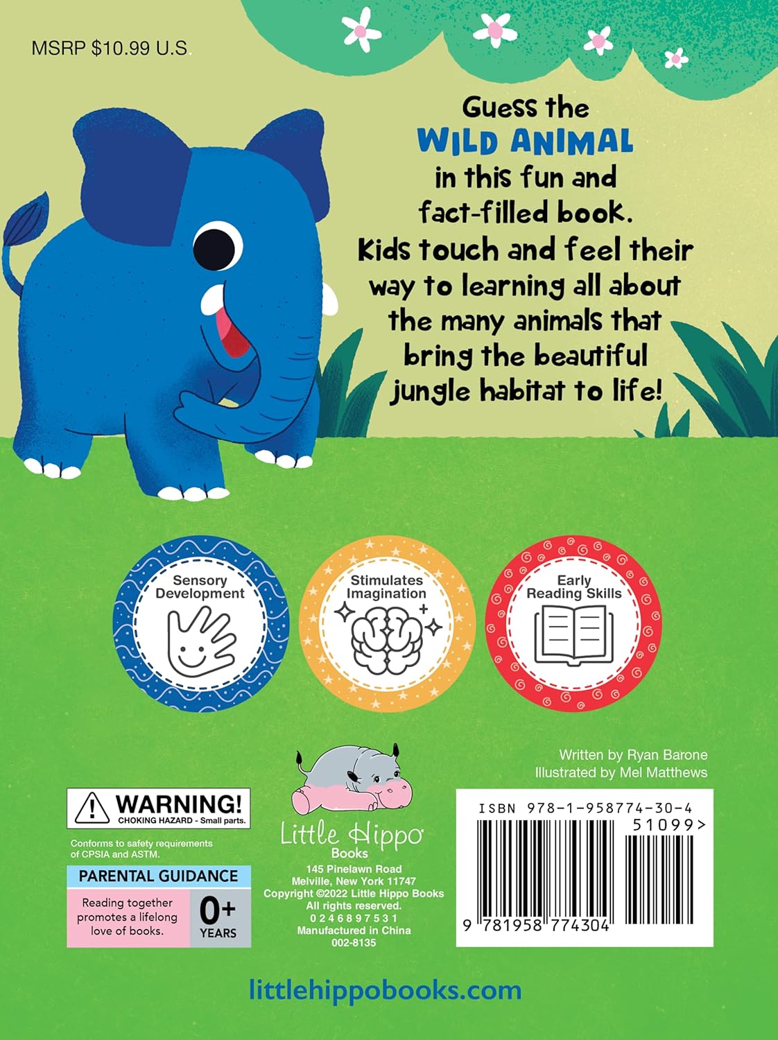 Little Hippo Books In the Wild - Silicone Touch and Feel Board Book - Sensory Board Book (Touch & Feel Sensory Board Books for Baby & Toddler Time) - Image 2