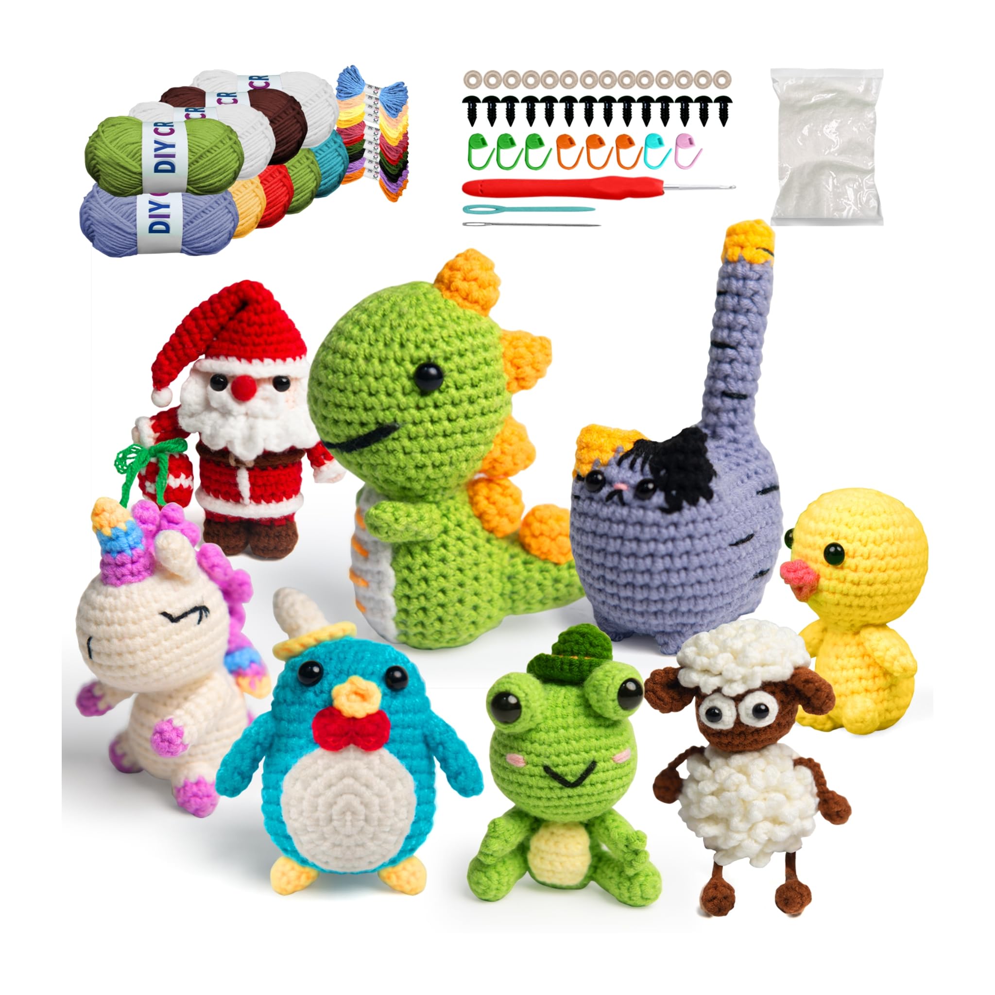 YOKISS 8Pcs Beginner Crochet Starter Kit - crochet kits | Mubboo