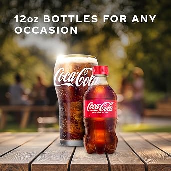 Coca-Cola Soda Soft Drinks, 12 fl oz Bottles, 8 Pack - Classic Cola Soft Drink Pack