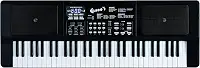 Teclado Musical Eletrônico Queen's de 61 Teclas com Microfone - Funções de Aprendizado Interativas, Biblioteca de Sons Diversa e Capacidade de Gravação - Preto