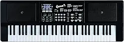 Teclado Musical Eletrônico Queen's de 61 Teclas com Microfone - Funções de Aprendizado Interativas, Biblioteca de Sons Diversa e Capacidade de Gravação - Preto