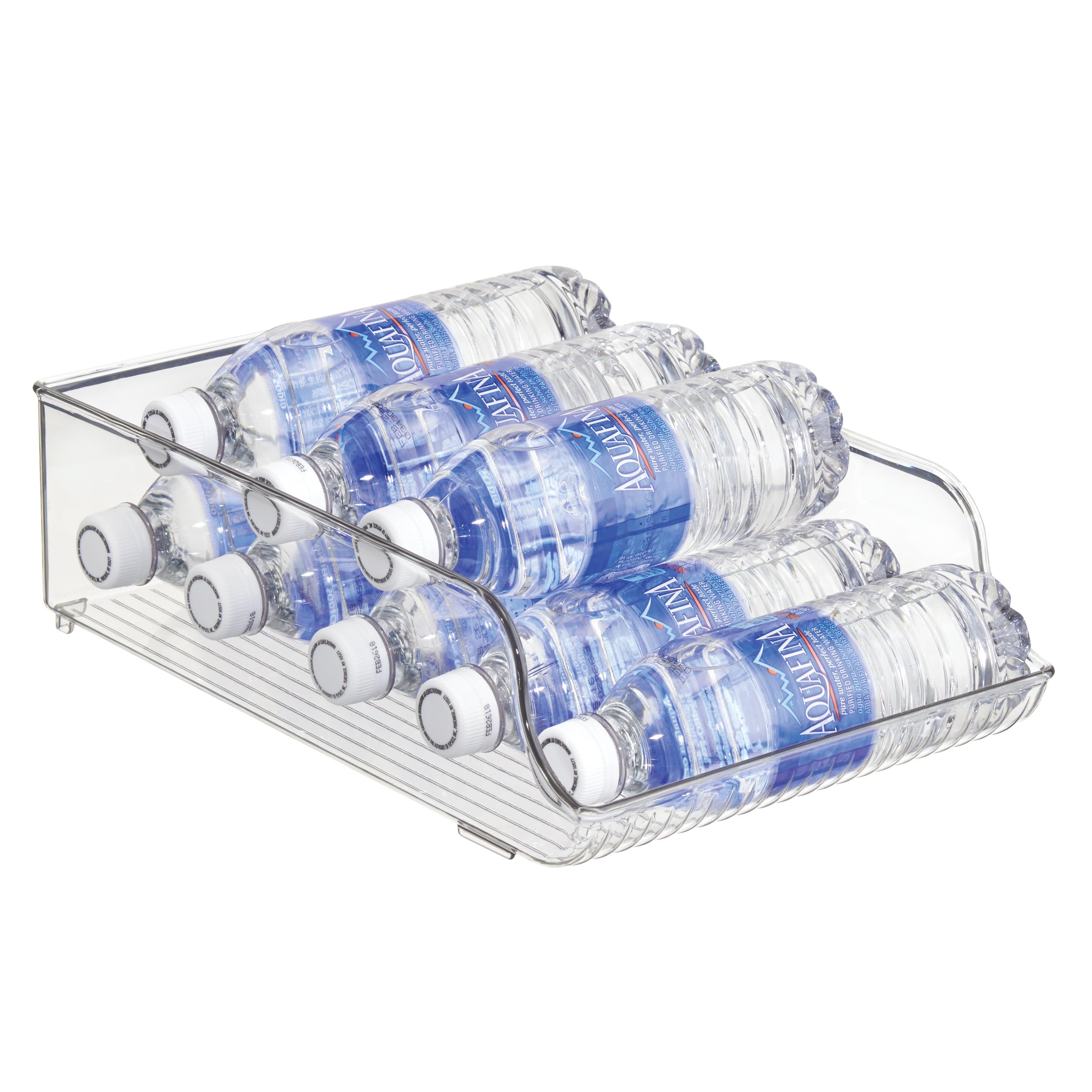 iDesign Water Bottle Organizer for Fridge or Pantry - Clear - Made in USA