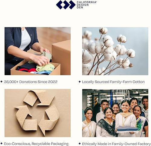 Miniatura 9 de California Design Den Juego de funda de edredón tamaño Queen, 400 hilos, 100% algodón, 3 piezas, funda de edredón y funda de almohada, funda de