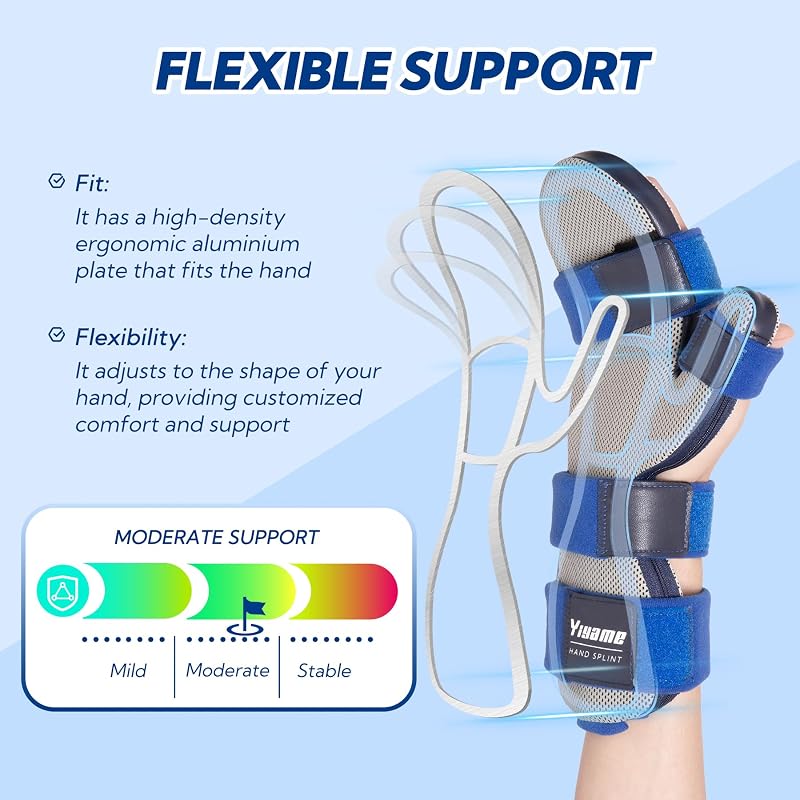 YiYame Éjszakai Csuklótámasz Karpális Alagút Szindróma Tendinitis Artritisz Ujjmerevítő M
