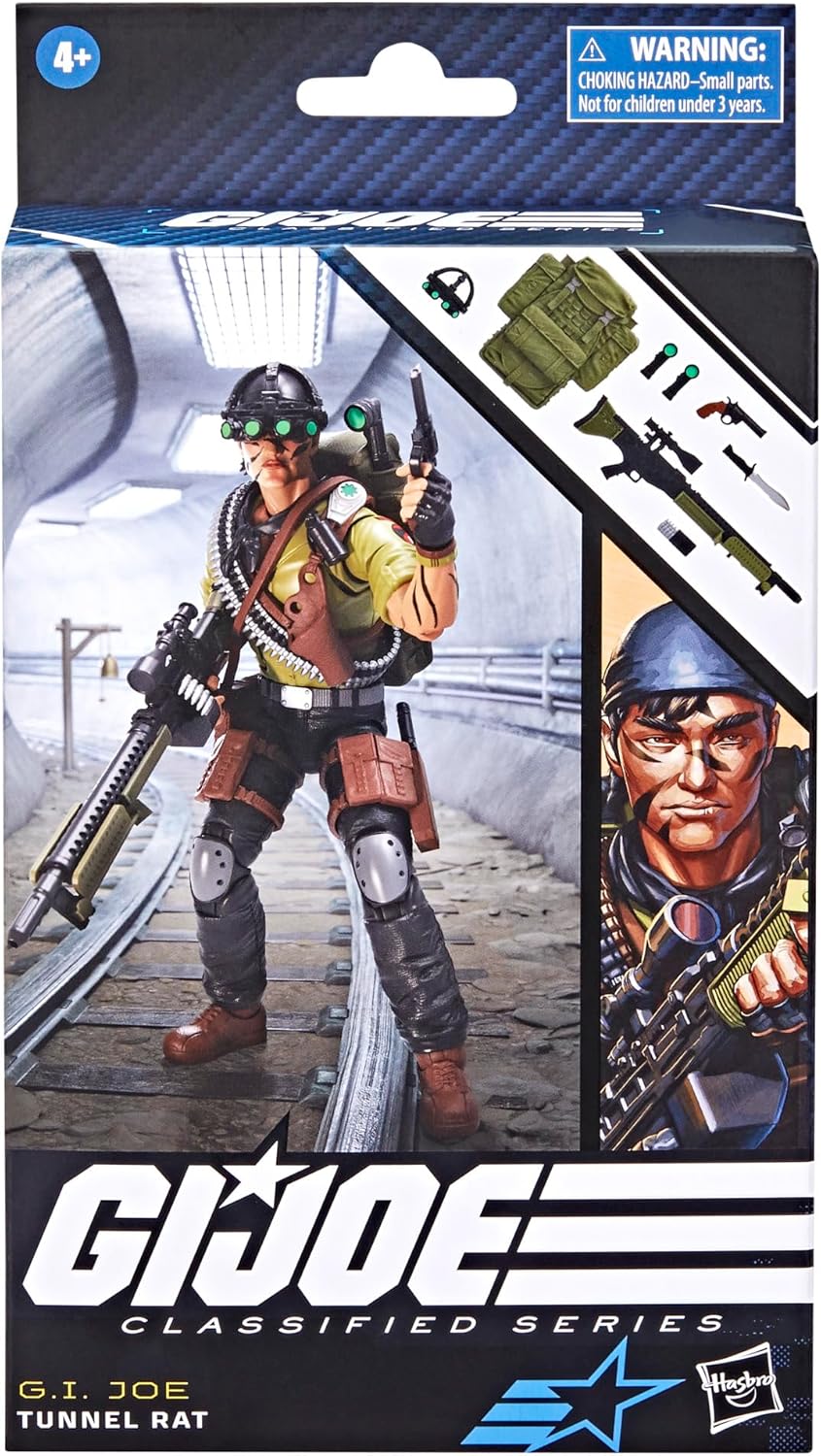 G.I. Joe Classified Series Tunnel Rat, Collectible G.I. Joe Action Figure, 83, 6 inch Action Figures for Boys & Girls, with 9 Accessories