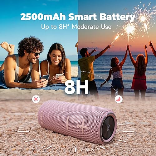 Miniatura 4 de Altavoz Bluetooth, altavoz inalámbrico portátil de 30 W con TWS, IPX7 impermeable, tiempo de reproducción de 8 horas, luces LED, para
