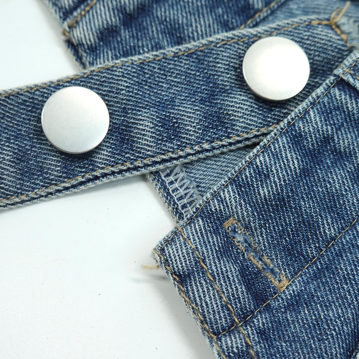 KIDSCOOL SPACE Mono de Mezclilla para Niñas, Tirantes Ajustables para Niños Pequeños y Grandes, Pantalones Dungarees de Mezclilla Desgarrados