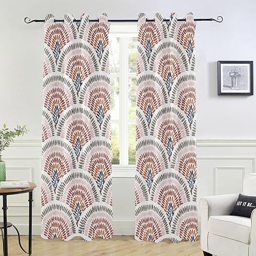 Boho Bohemian Black Out Curtains 84 inches Window Curtain Panels for Apartment Blackout Blinds Room Darkening Curtains Decor Cortina para Ventana De