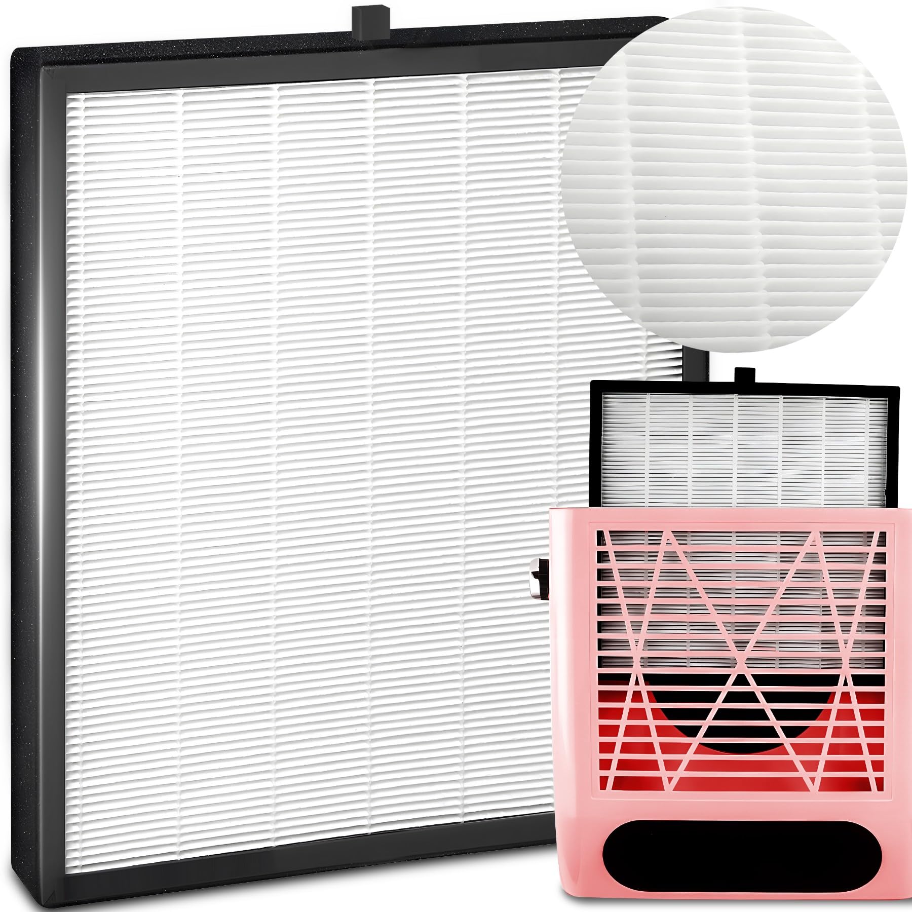 Filtro Aspira-polvere Per Manicure, HEPA, 18x18x1,5 Cm, Per Nail Art, Ricambiabile E Lavabile - Foto 7