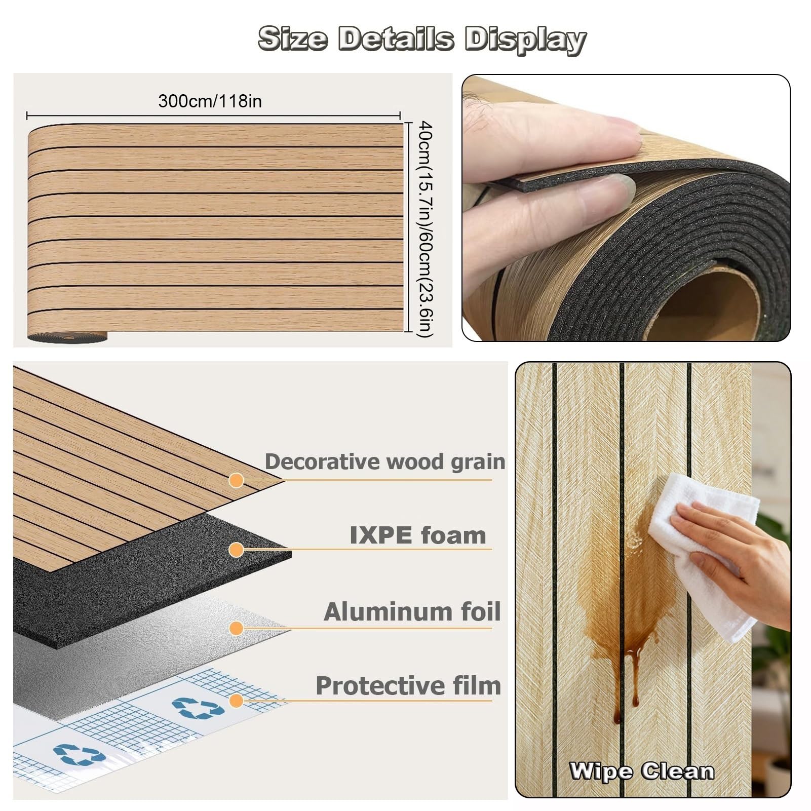 Paneles de pared de listones de madera 3D, paneles autoadhesivos de PVC para despegar y pegar, papel tapiz de espuma insonorizada para decoración de dormitorio, cocina u oficina