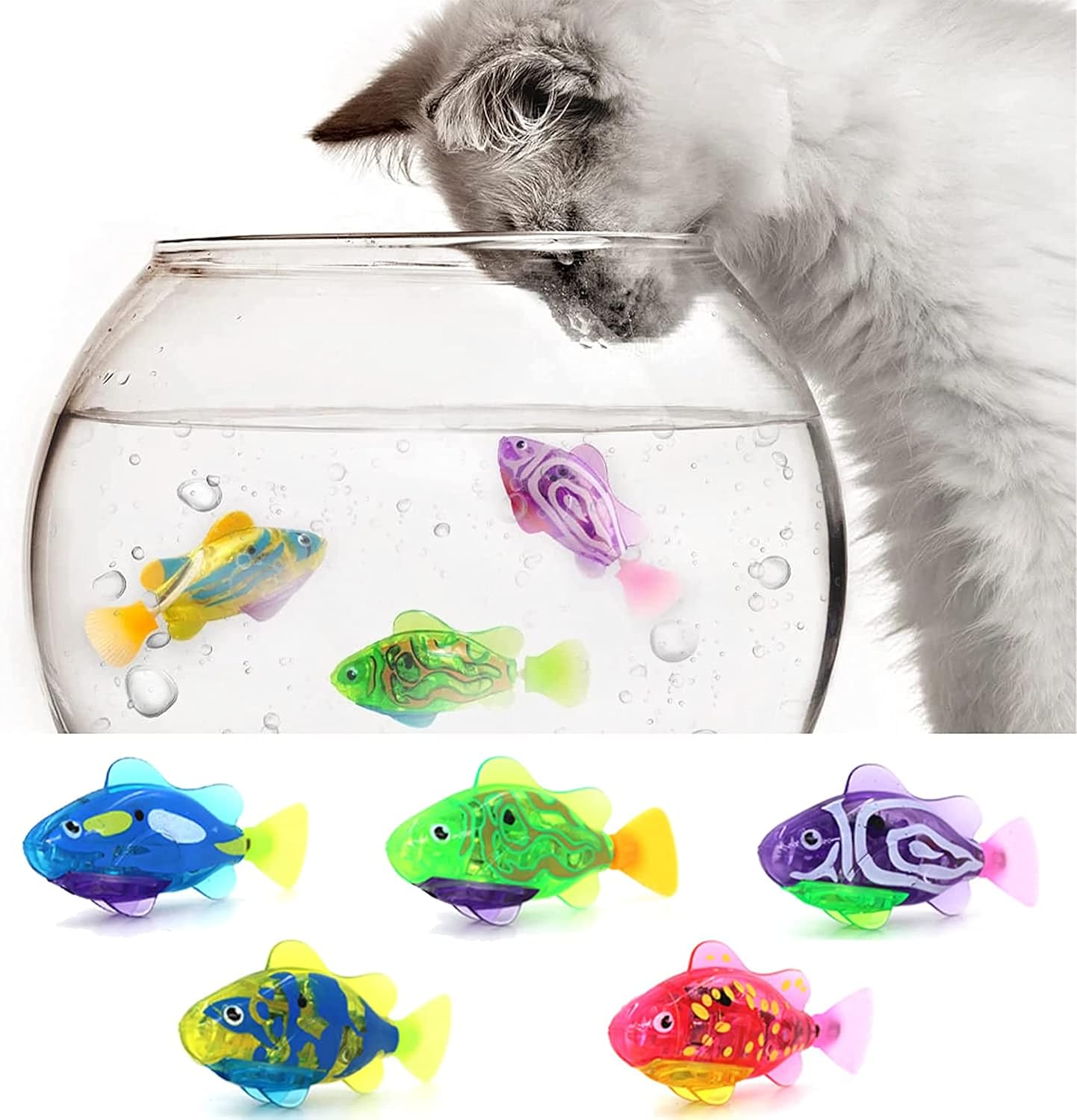 ComtechIQ™ Robo Fish for Cats, Interactive Swimming Robot