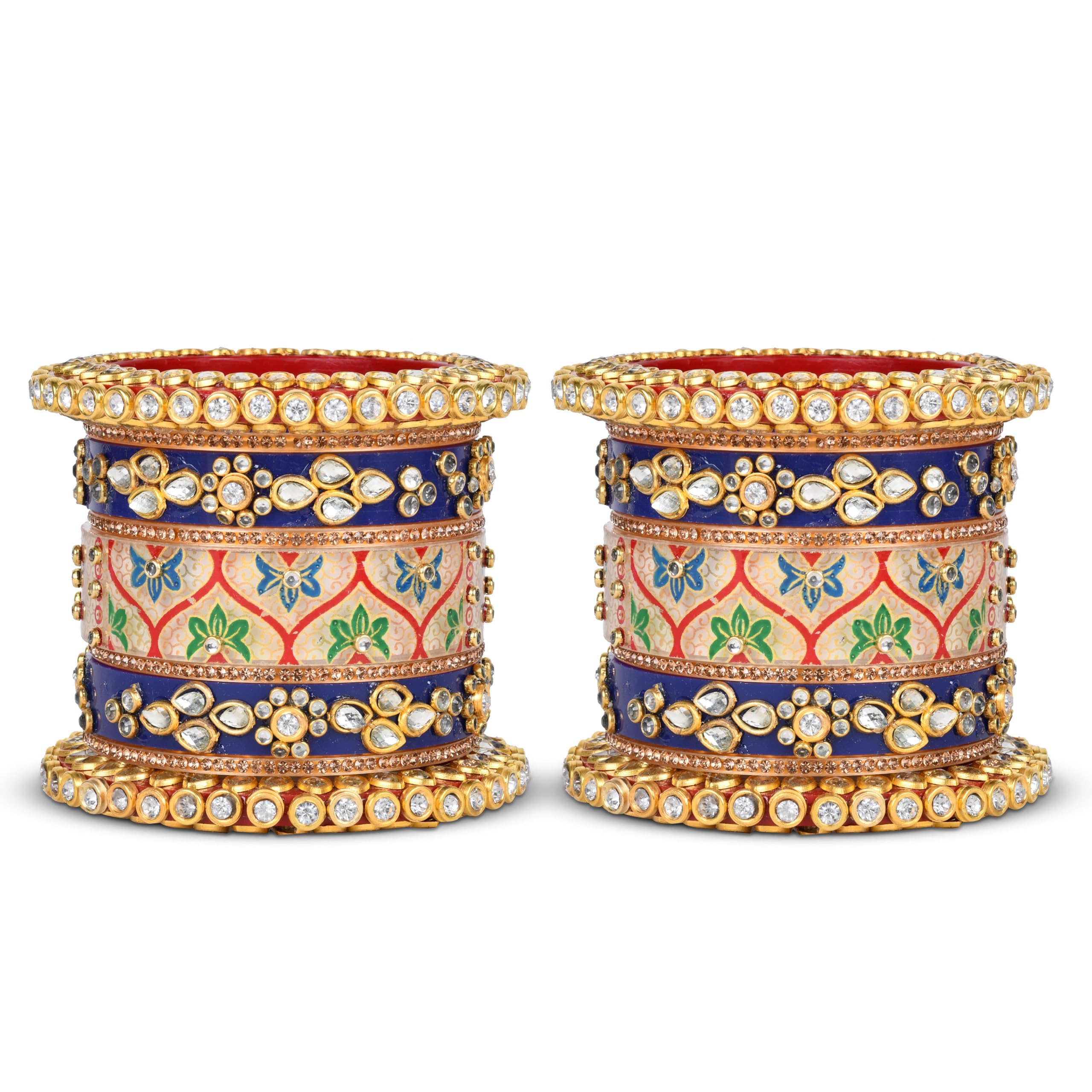 BIANKA "Multicolour 3D Kada Bridal Chuda: Vibrant Hues for Weddings and Festivals for Girls and Woman (2.8, Style2, Blue) (B0CKXXNRYT) Amazon Price History, Amazon Price Tracker