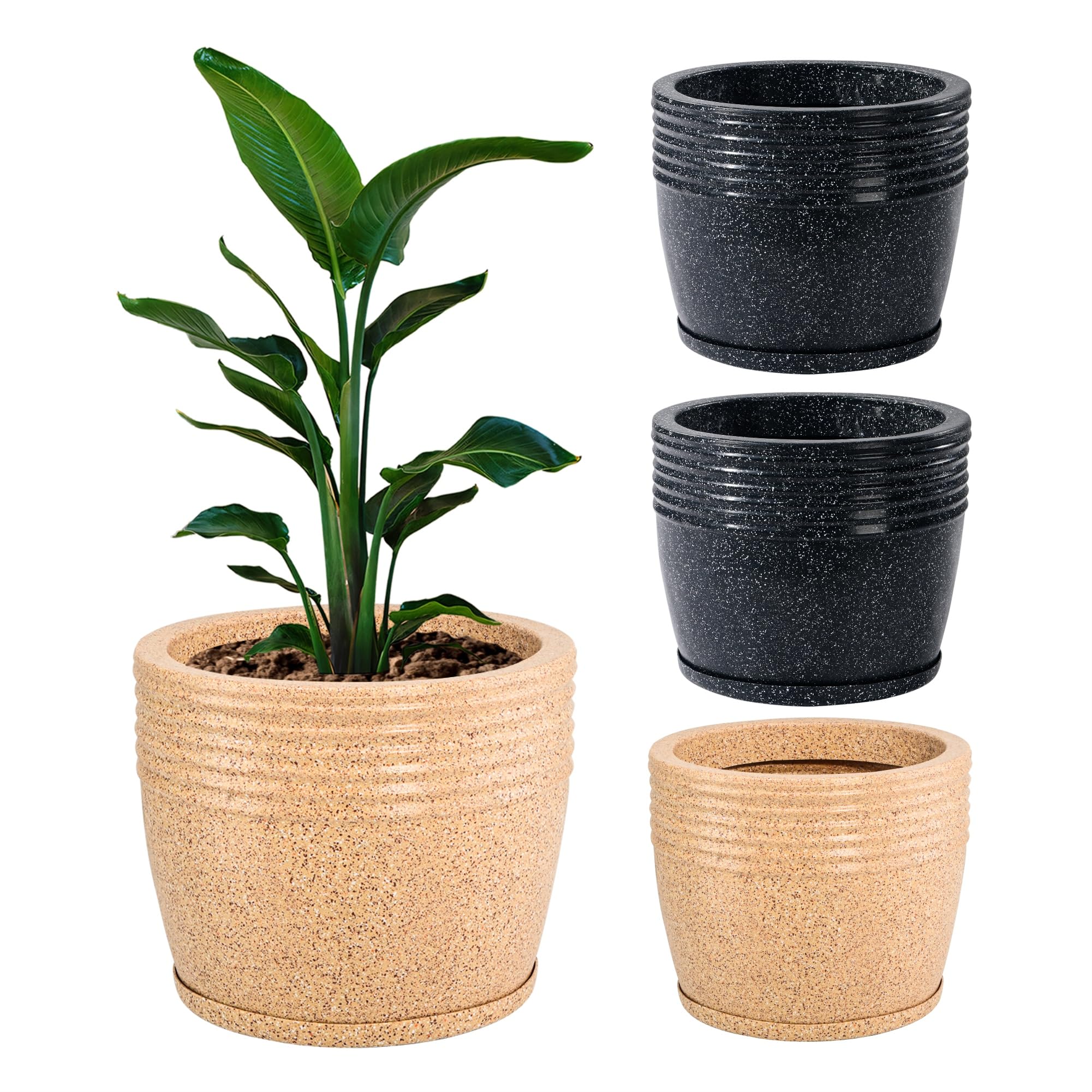 Big Size Flower Pots - 2 Pack, German Polymer -11 Big Size Flower Pots - 2 Pack, German Polymer -11