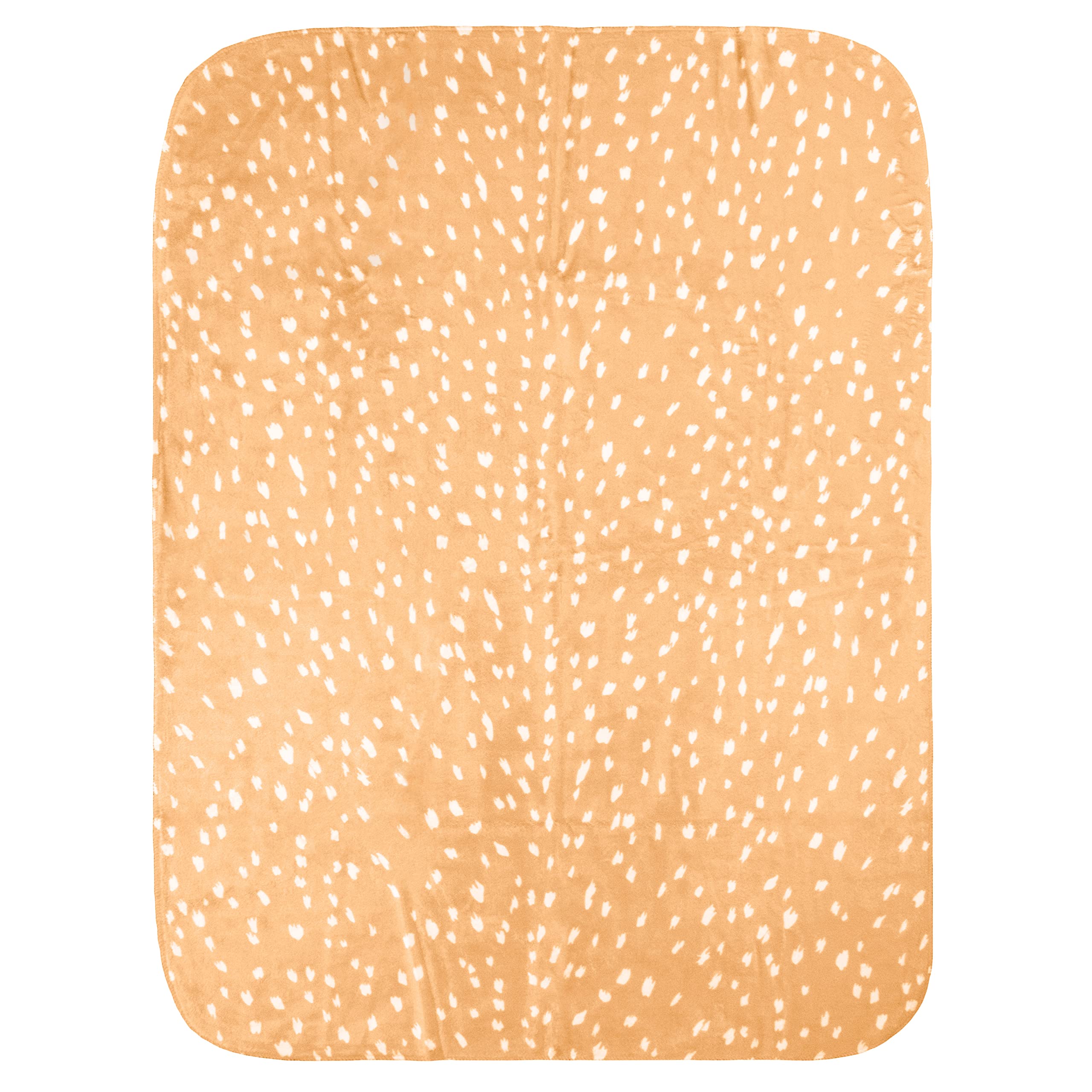 Everything Comfy Deer Fawn Print Decorative Throw Blanket, 42x60 Inch, Tan