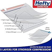 Vista 2 de Bolsas de almacenamiento al vacío Hefty Shrink-Pak - Ahorro de espacio para almacenamiento debajo de la cama, ropa y edredones, 3 veces más espacio