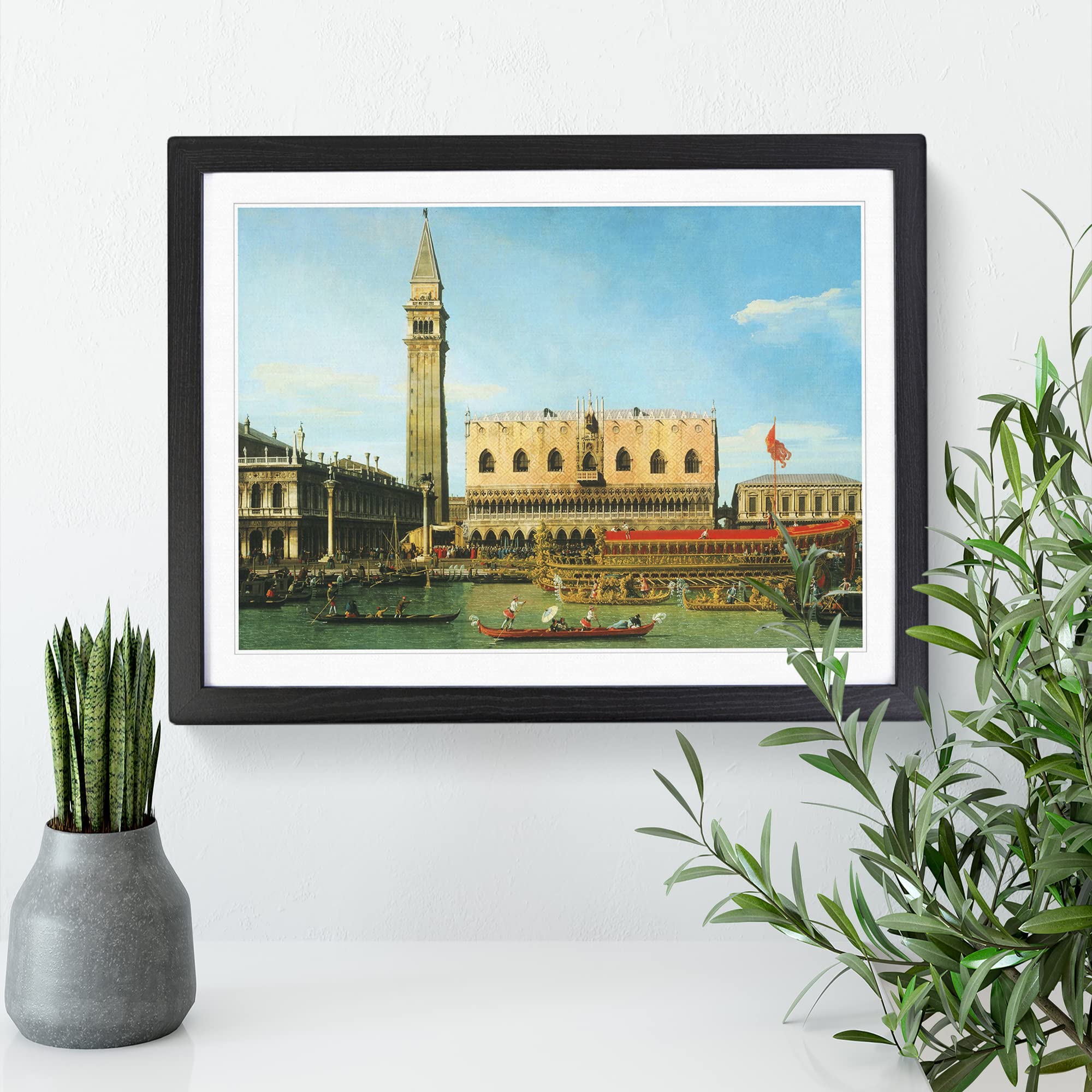 Giovanni Canaletto The Bucintoro Framed Print, Black, 34L x 46W cm - Image 3