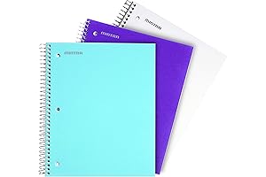 MintRa Chic Spirals 3 Subject Spiral Notebooks