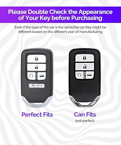 Miniatura 3 de RACOONA Funda de silicona para llavero de automóvil, con llavero, protector para llave de automóvil, protector remoto sin llave, funda para llave