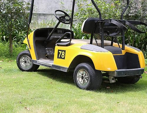 Miniatura 6 de 10L0L Cubiertas de rueda SS para carrito de golf EZGO, Club Car, Yamaha  8 pulgadas de montaje a presión, cromado, juego de 4