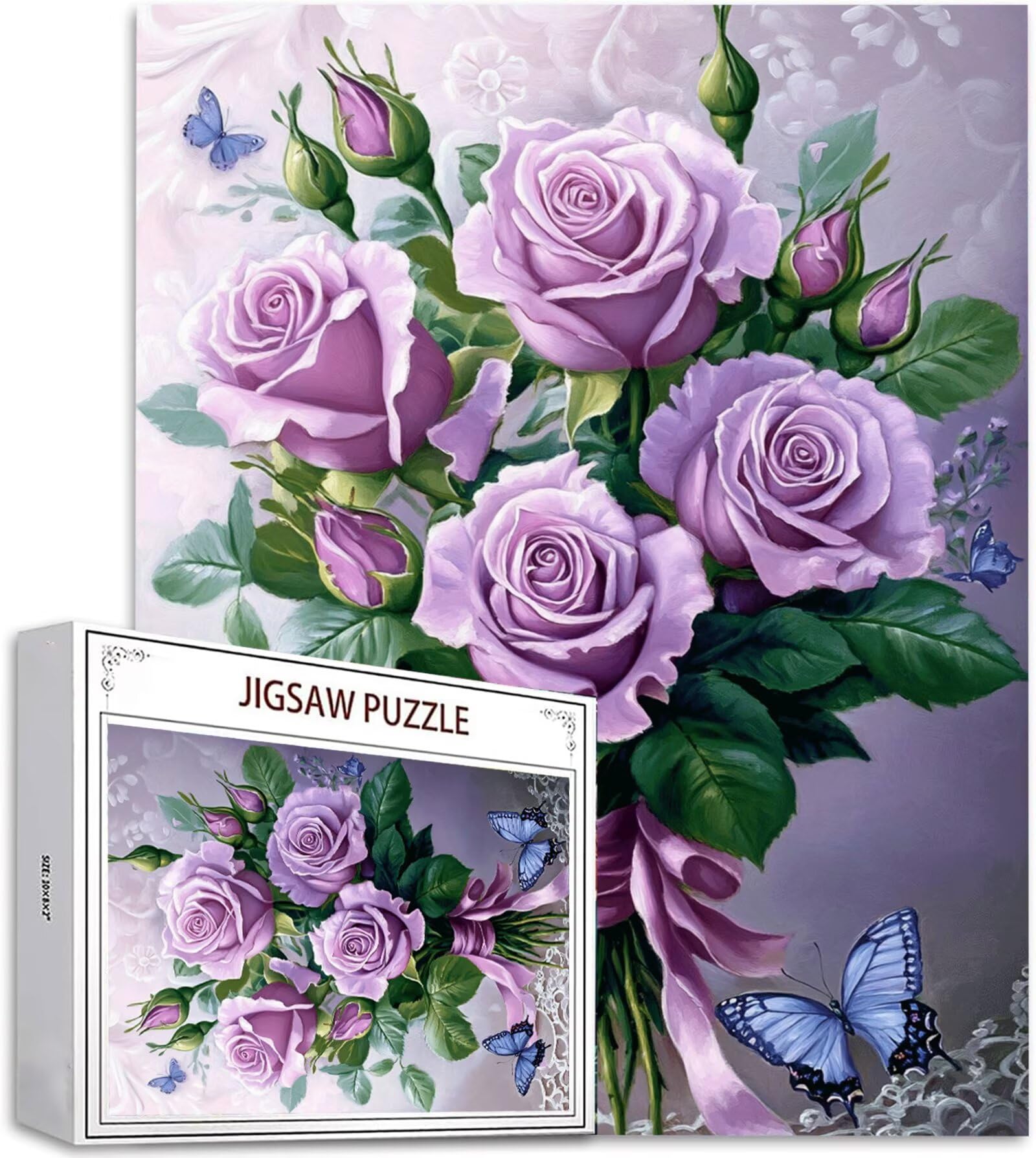 Puzzle 5000 Pezzi, 3 4 5 Anni Puzzle Rosa 6 7 8 Anni Giochi Educativi Sostenibili Con Motivi Per Adulti Da Gioco in Legno Di Alta Qualità Jigsaw Fiore per Gioco Familiare, 2026 Regalo Natale H-7748