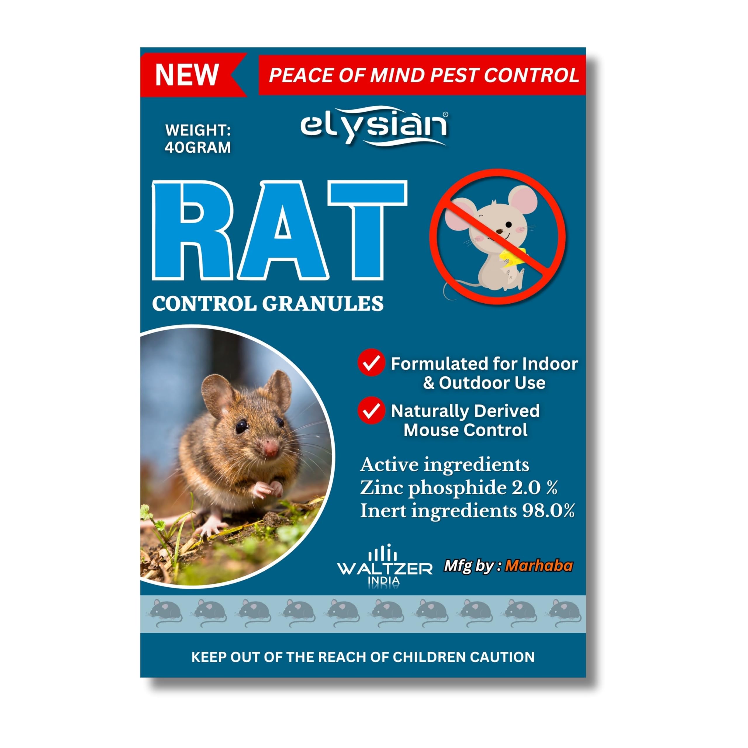 Elysian Mouse Control Combo One Feed Effective Rat Killer for Home, Car & Outdoors 40 gm 5 pcs (B0D9DFCGSK) Amazon Price History, Amazon Price Tracker