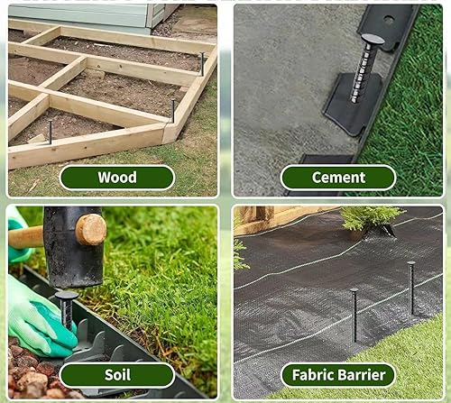 Miniatura 7 de 16 estacas de barras de refuerzo, estacas de suelo, 12 pulgada de diámetro, anclajes de tierra de acero galvanizado, tope de velocidad, estacas de