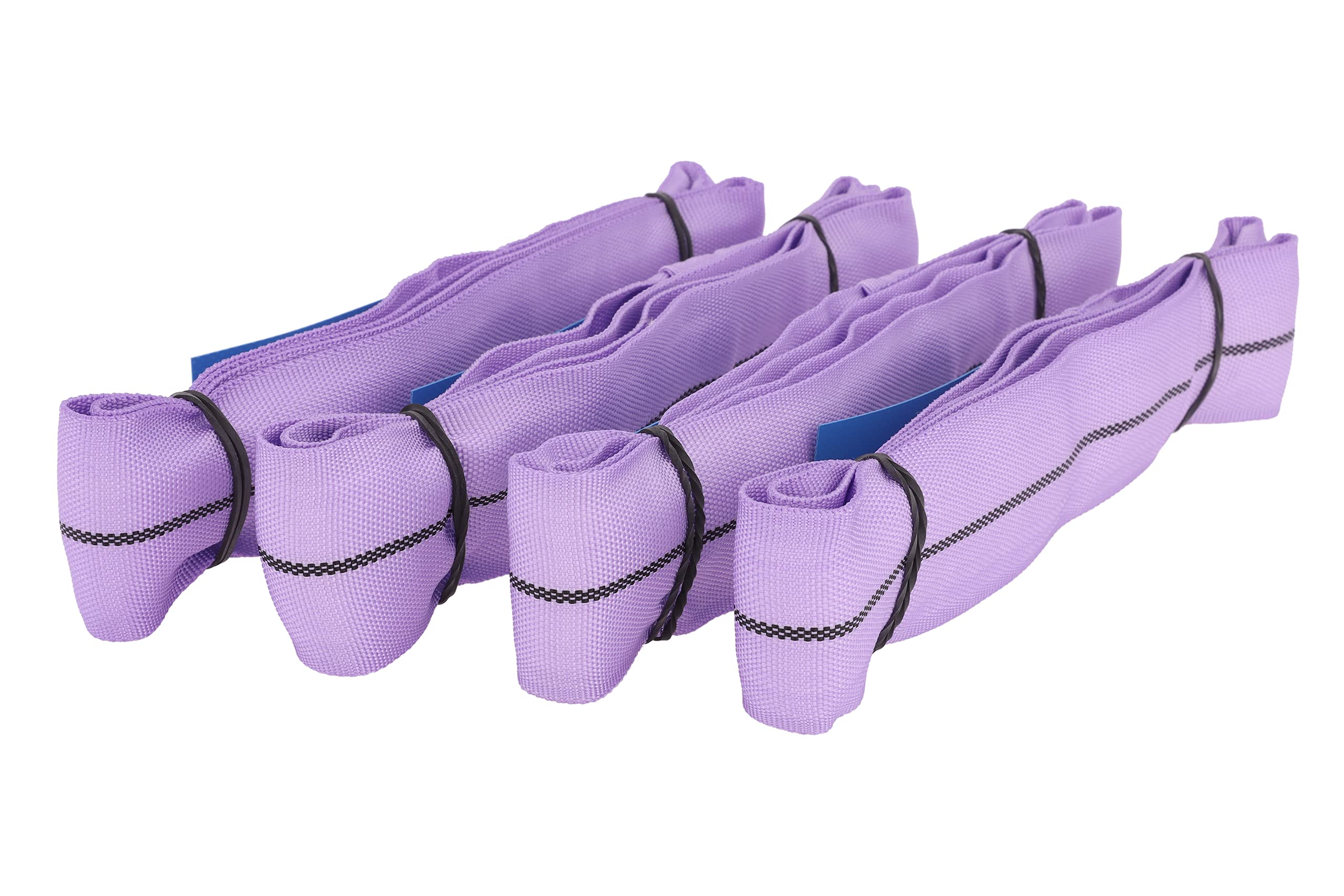 Sandax Lot de 4 boucles rondes professionnelles en polyester, élingue à glissement de 1 tonne (1 t), charge nominale (1 000 kg), 1 m de circonférence, longueur utile 0,5 m, une couche selon la norme