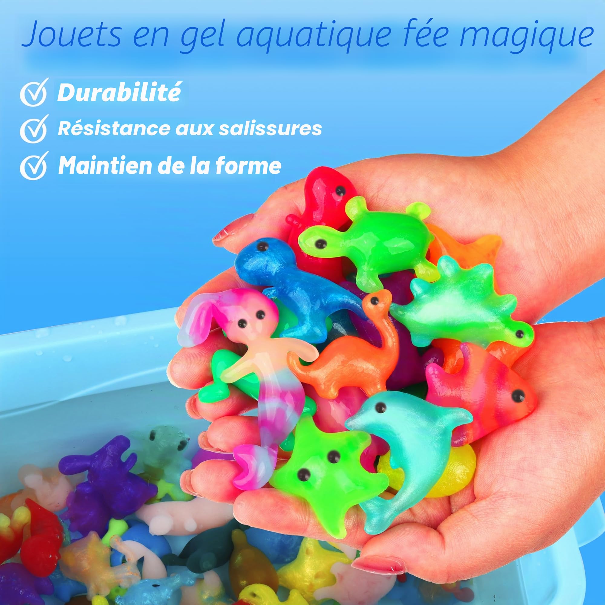 Mocoosy Aqua Gelz Set, DIY Jouet Magique en Gel d'eau pour Enfants, Magic 3D Water Elf Kit avec 20 Couleurs & 16 Formes, Bricolage Activités Pour Enfants Jouets Créatifs Cadeaux pour Garçons Filles 3+