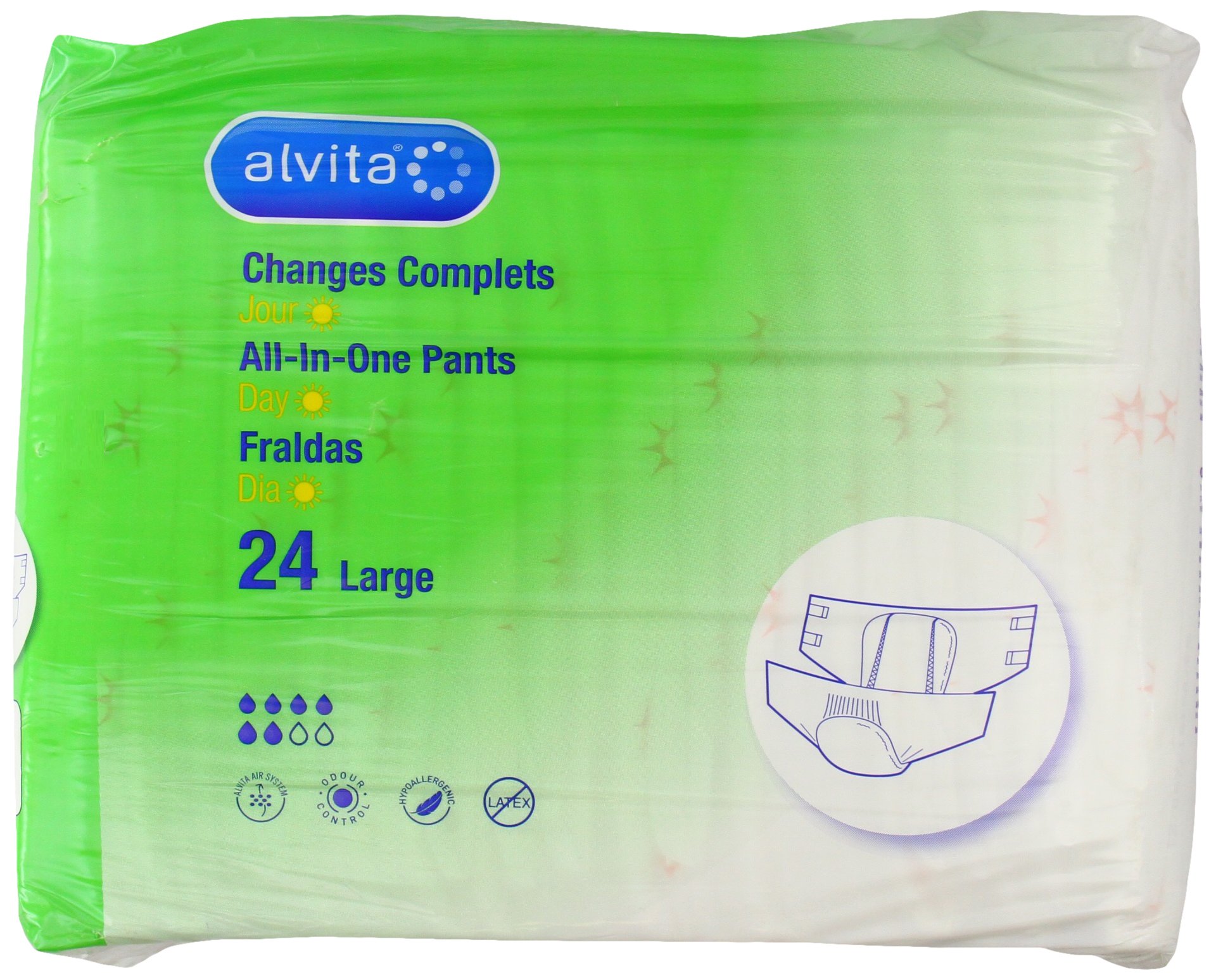Alvita Incontinence All in One Large Extra Day Pants Pack of 24