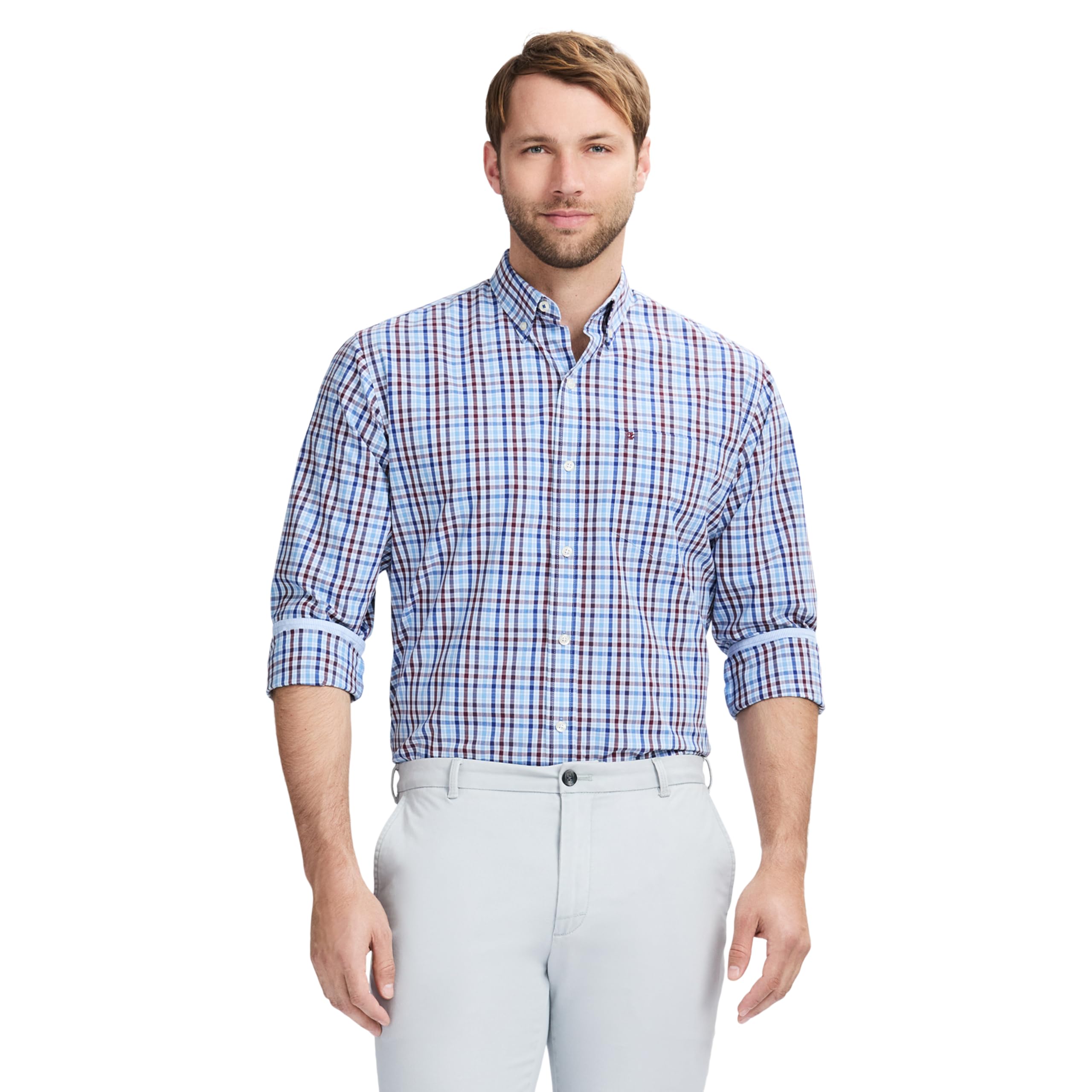 Izod Mens Performance Comfort Long Sleeve Shirt