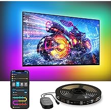 Govee TV LED Backlight, RGBIC Smart LED Strip Lights for 55-65 Inch TVs, Bluetooth and Wi-Fi APP Control, Works with Alexa &amp; Google Assistant, Music Sync, 99+ Scene Modes, Adapter