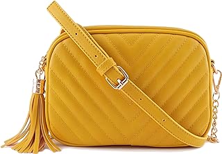 Simple Shoulder Crossbody Bag With Metal Chain Strap And Tassel Top Zipper