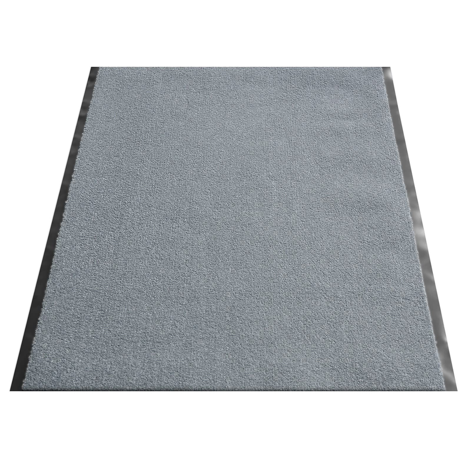 Floordirekt Schmutzfangmatte Monochrom | viele Größen, viele Farben | Länge auf Maß | rutschfeste waschbare Fußmatte (Silbergrau, 90 x 150 cm)