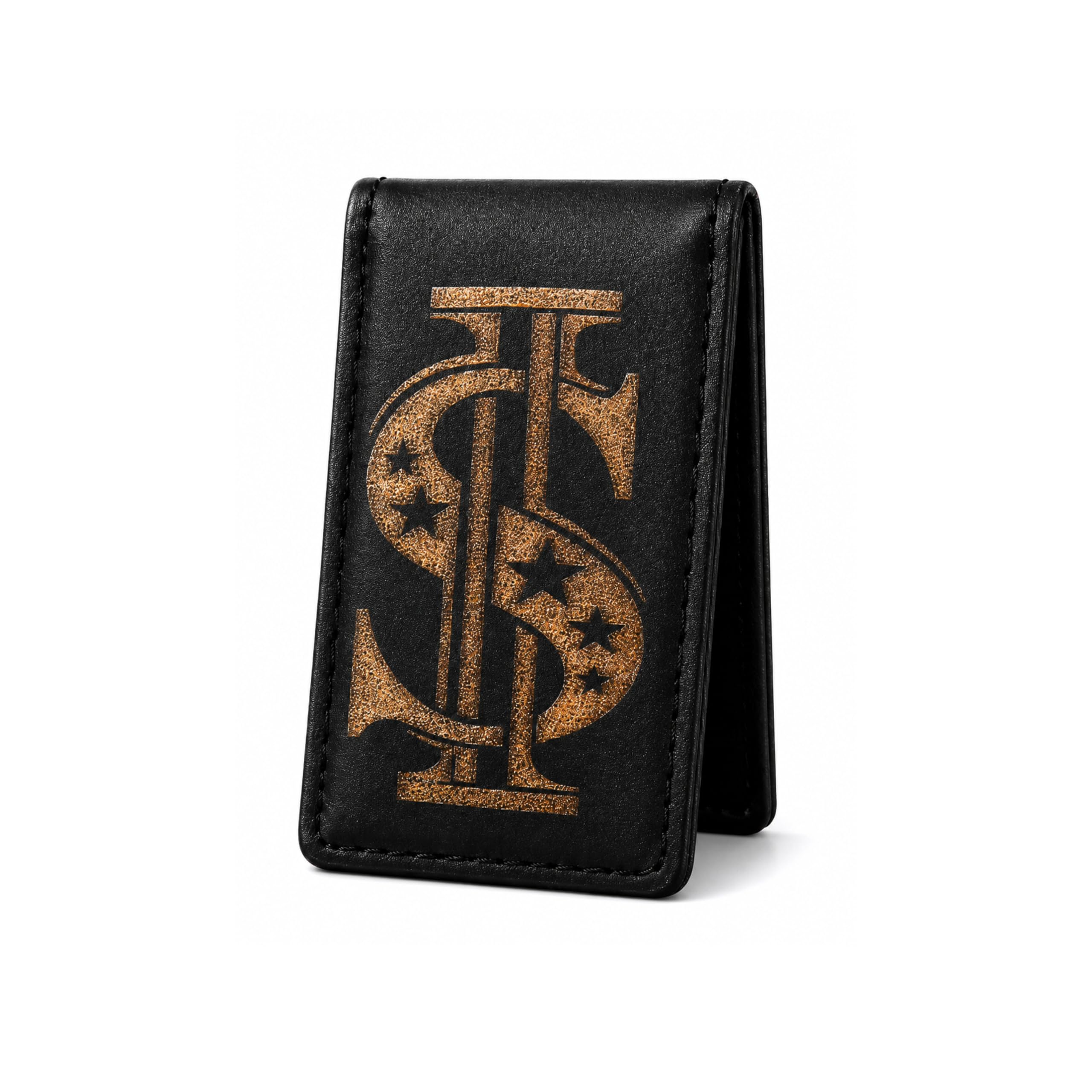 LB LEATHERBOSS Men's New Leather Strong Magnetic Money Clip (Dollar)