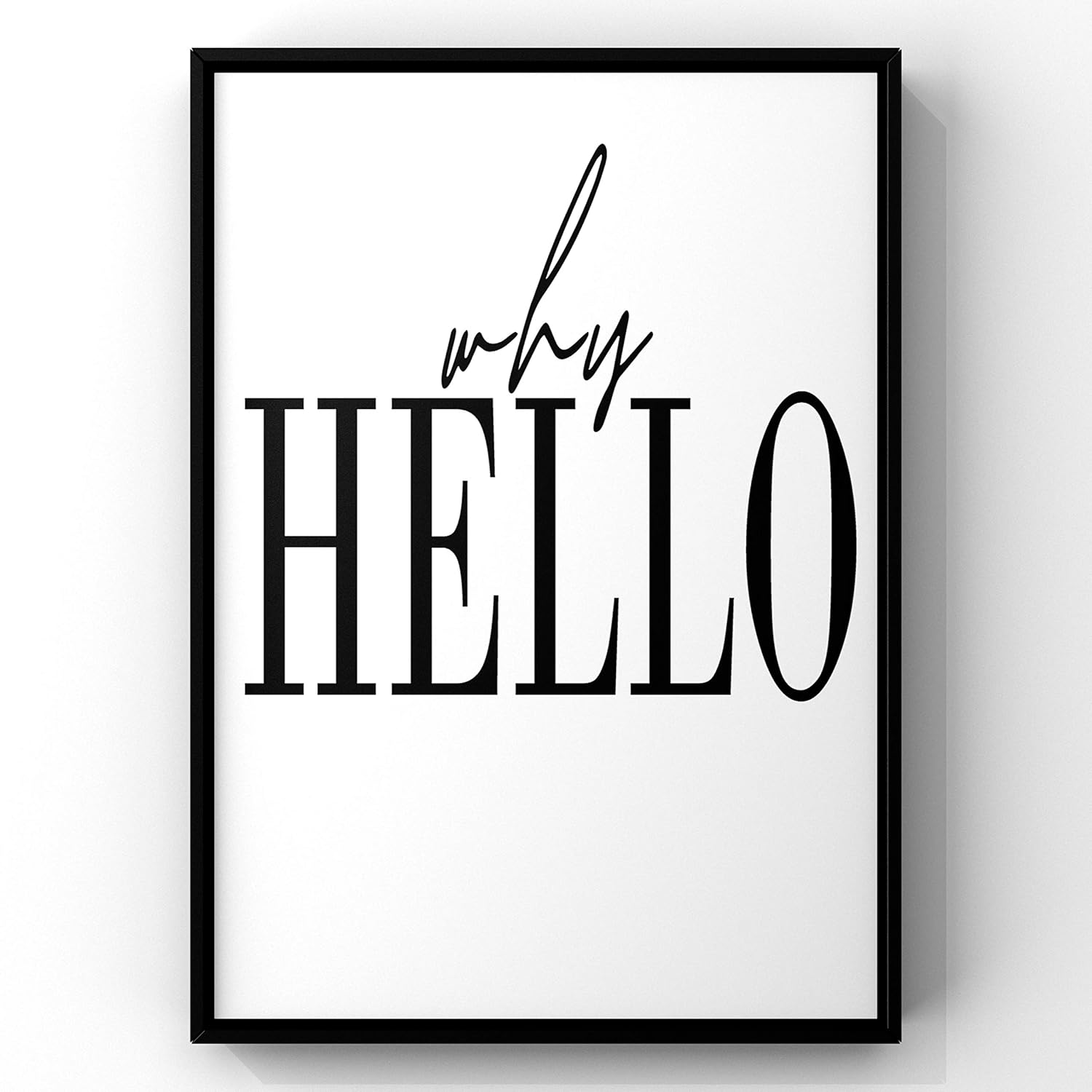 Why Hello,Why Hello Print,Typography Print,Printable Wall