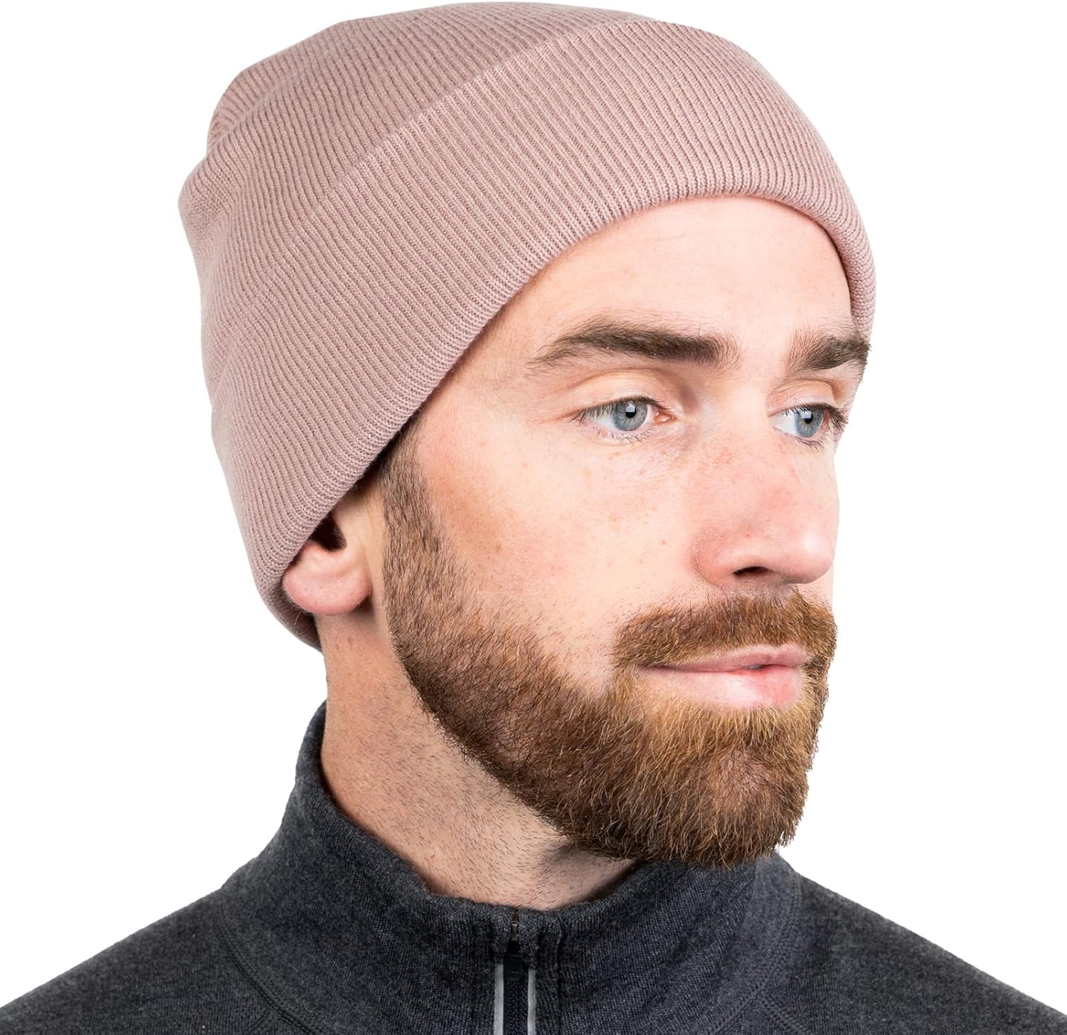 MERIWOOL Beanie for Men and Women - Merino Wool Blend Ribbed Knit Winter Hat - Image 3