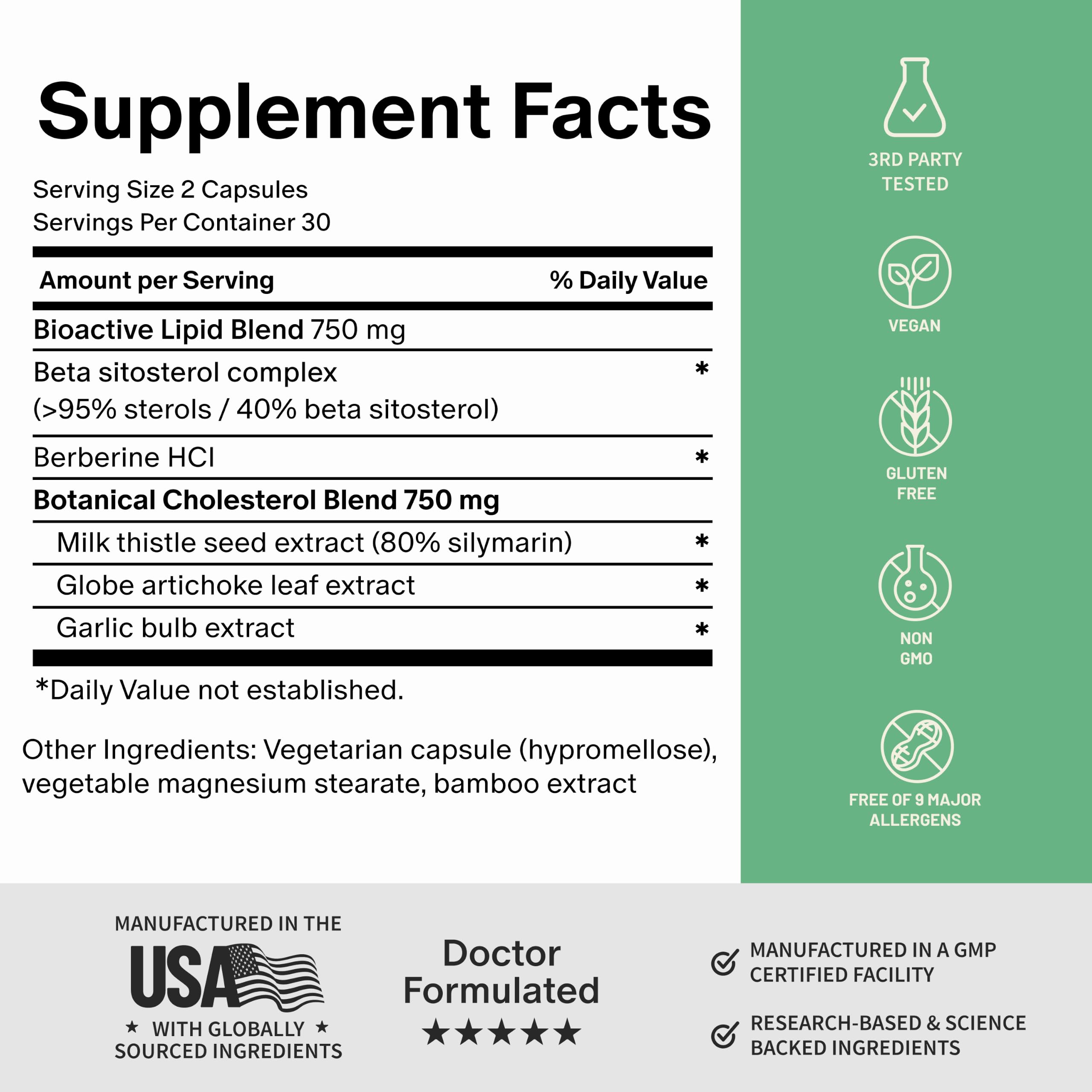 Snap Supplements Cholesterol Health, Berberine, Milk Thistle, 60 Capsules — Amazon image 9