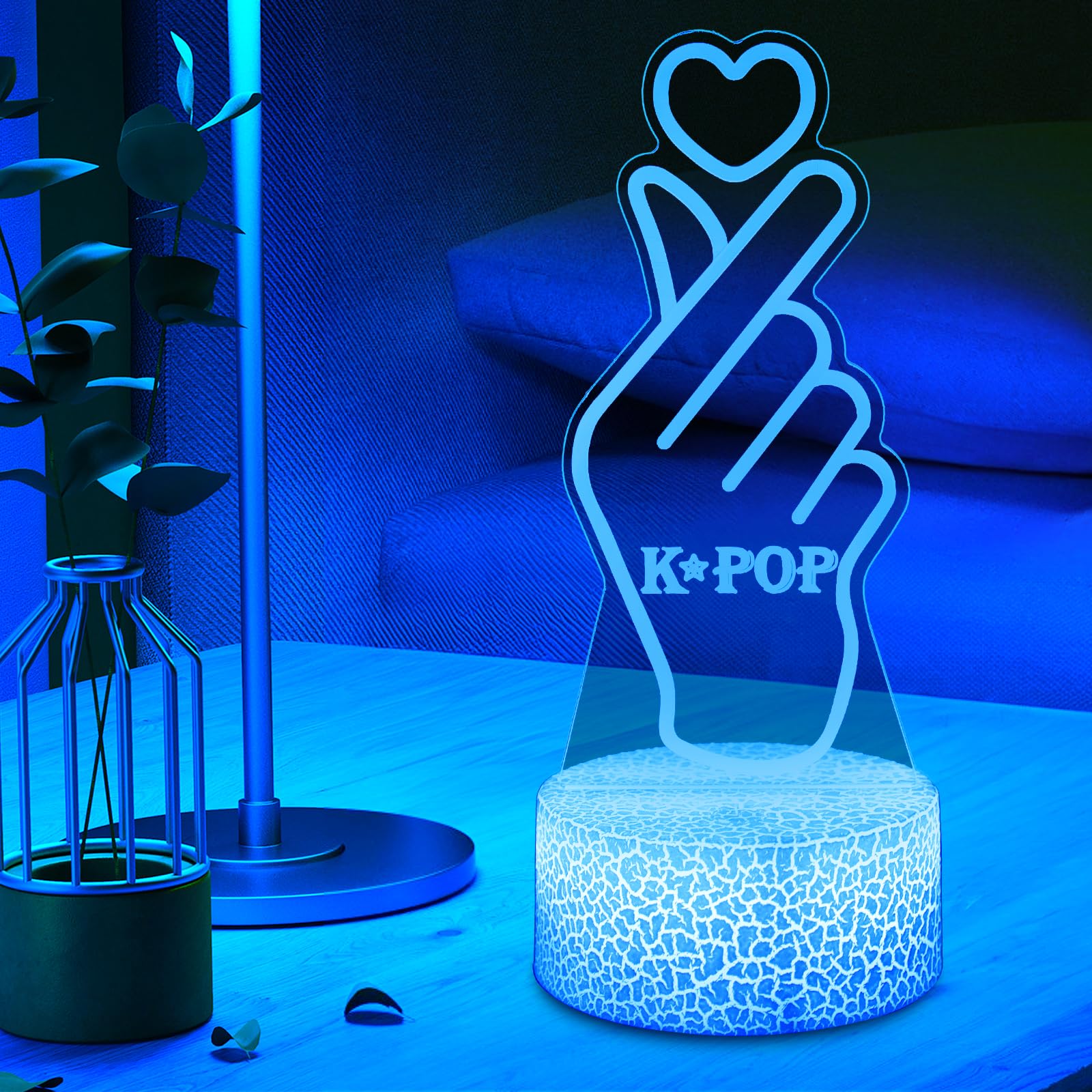K-Pop dekoratives Nachtlicht, 16 Farbwechsel, Dekor mit Fernbedienung, Kpop Merchandise Geschenk, perfekt als K-Pop-Fan-Geschenk oder Urlaubsgeschenk