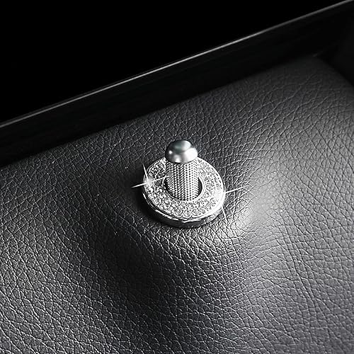 Miniatura 6 de Sodcay Paquete de 4 fundas brillantes para cerradura de puerta interior de automóvil, calcomanías de decoración de pernos de barra de tirar, tapa