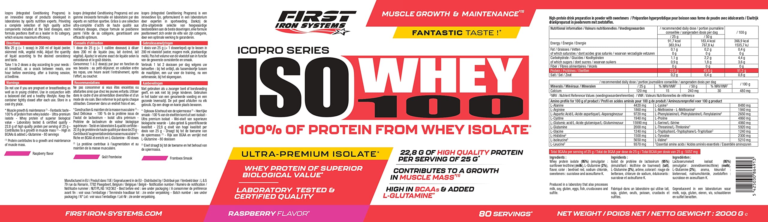 Iso Whey 100 2000g (Chocolat caramel cacahuetes)