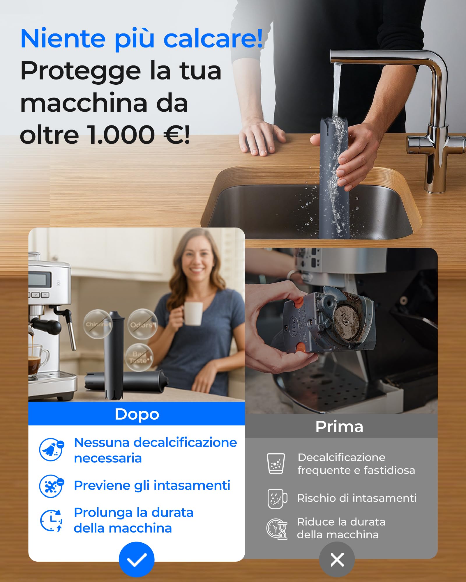 Waterdrop Filtro Caffè Compatibile con Smart+ Smart, 24233, Jura E8, E6 (6)