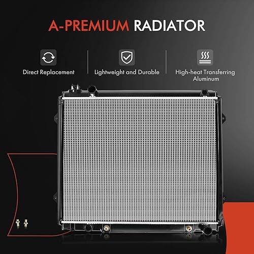 Miniatura 7 de A-Premium Conjunto de radiador de refrigerante del motor con enfriador de aceite de transmisión compatible con Toyota Tundra 2000 2001 2002 2003