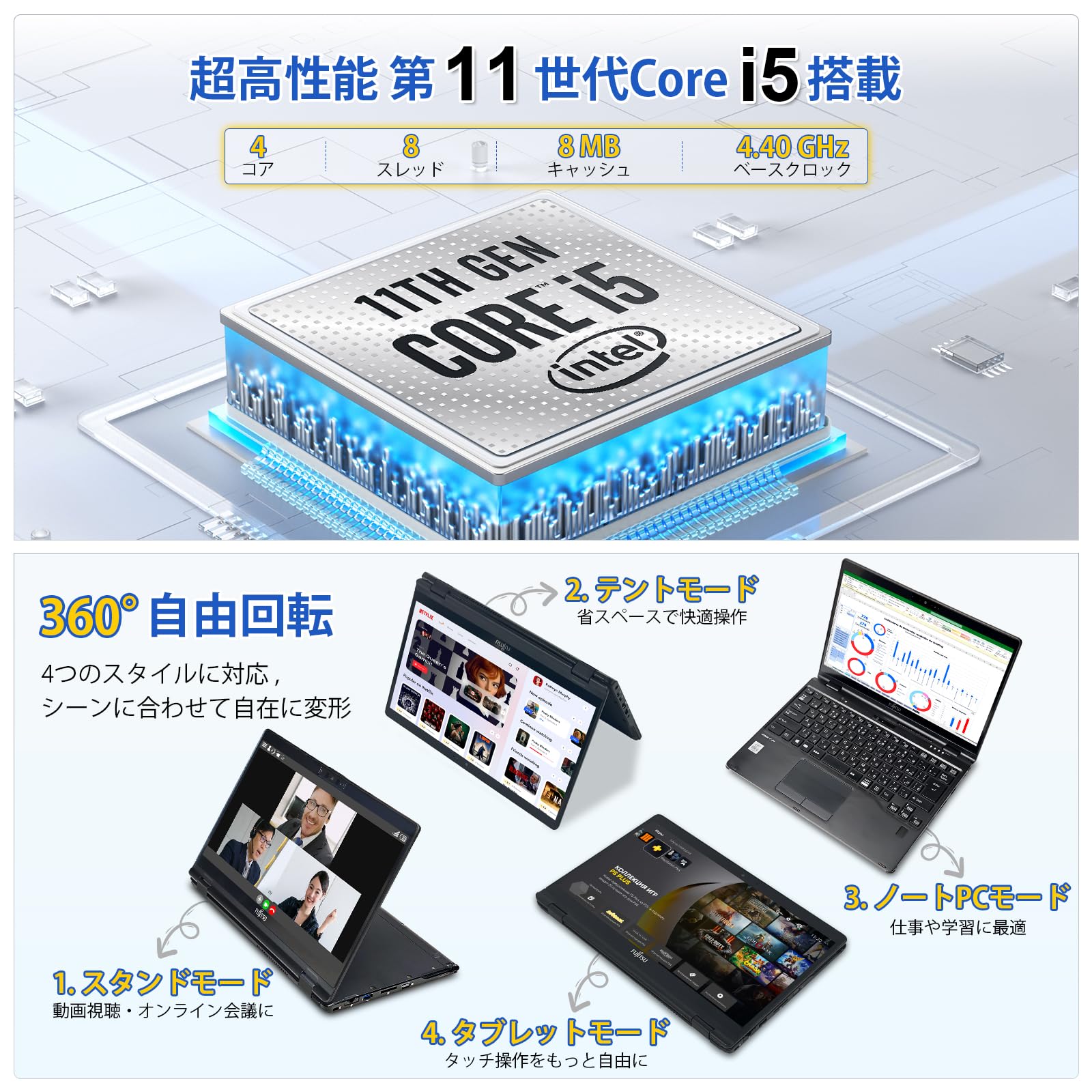 Amazon.co.jp: 【整備済み品】ノートパソコン 富士通 LIEFBOOK U9311X