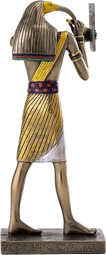 Miniatura 3 de Top Collection Thoth Statue – Escultura del dios del conocimiento y la sabiduría del antiguo Egipto en bronce fundido en frío de primera calidad,