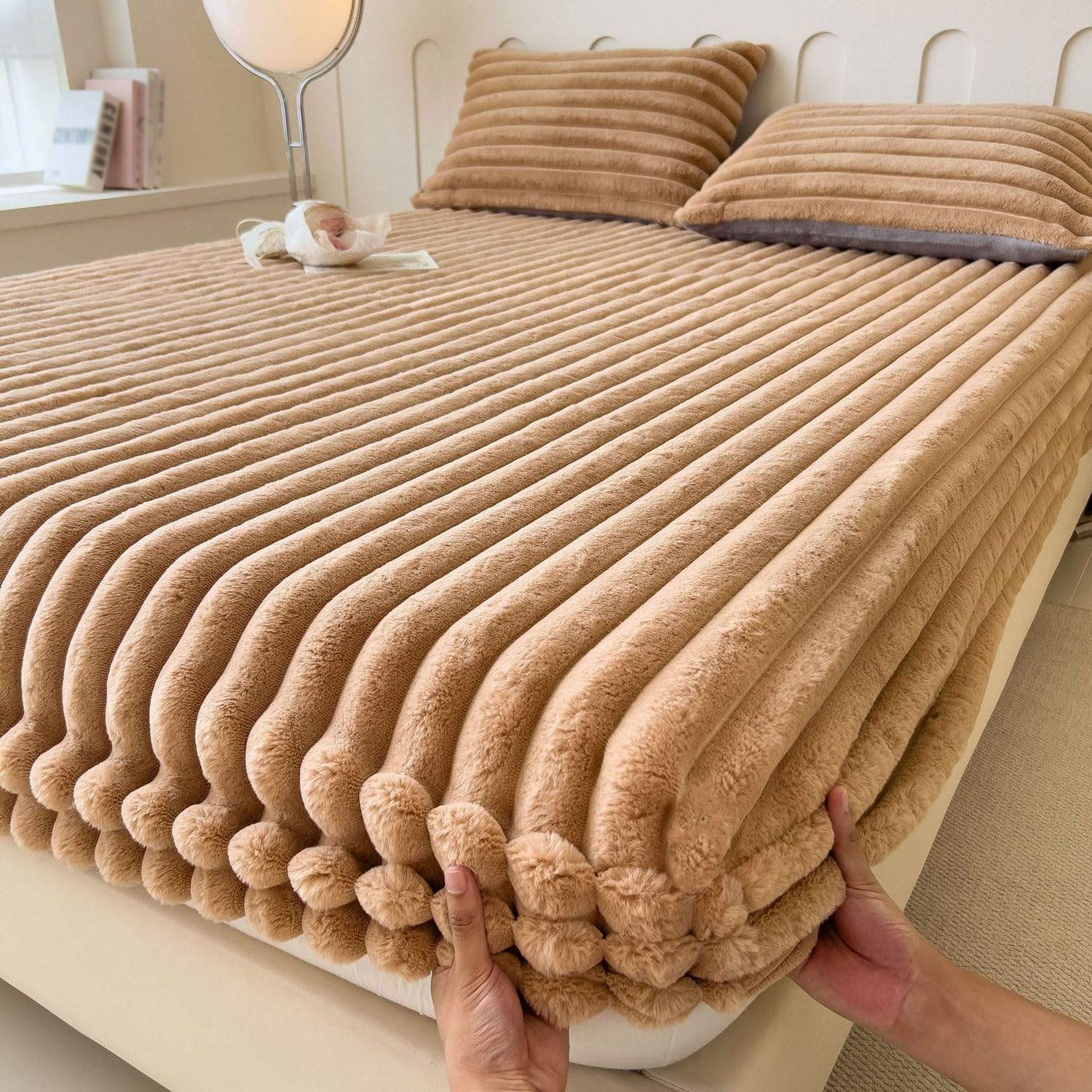 Prześcieradło z bardzo głębokimi narożnikami prześcieradło na materac 200 x 220 cm pokrowiec na materac frotte dla maksymalnej ochrony i komfortu pikowanego łóżka Podwójny ochraniacz na