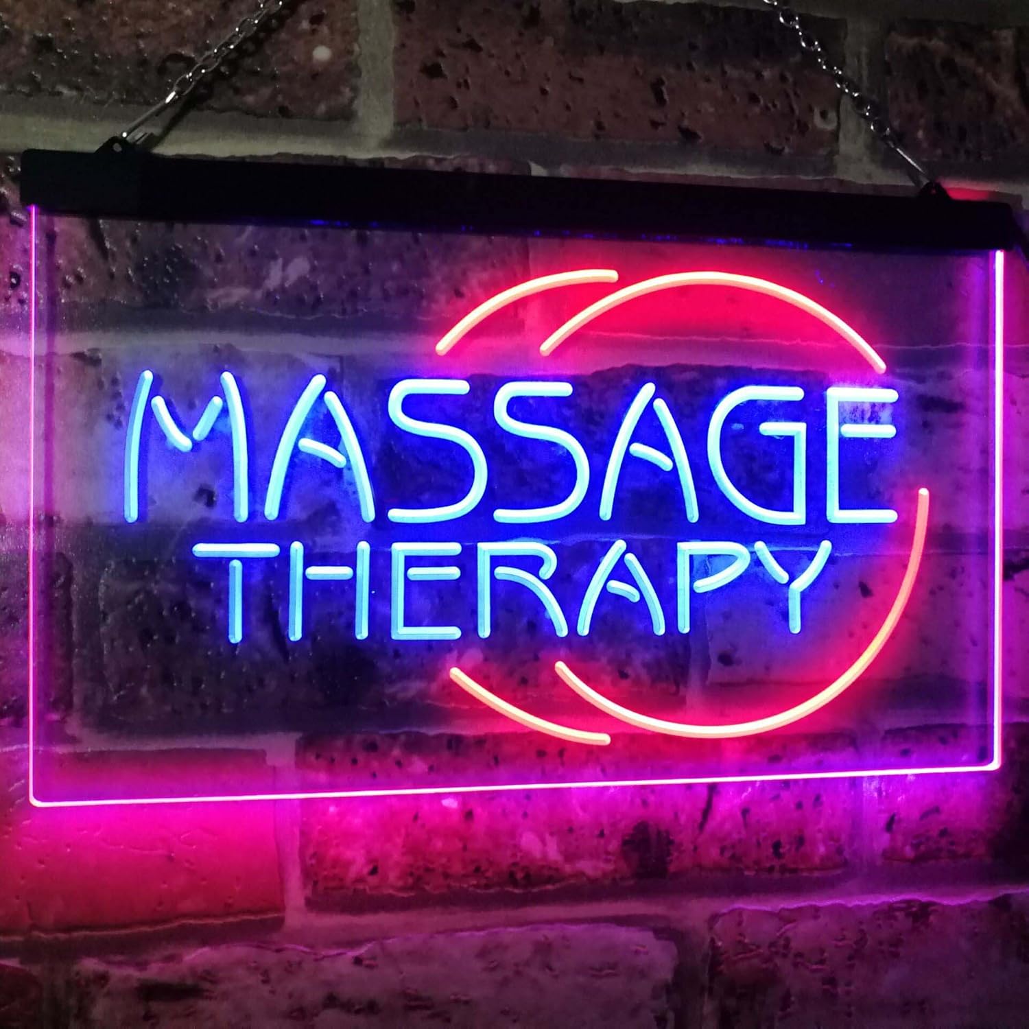 ADVPRO Massage Therapy Business Display Dual Color LED Neon Sign Red & Blue 16" x 12" st6s43-i0315-rb